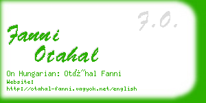 fanni otahal business card